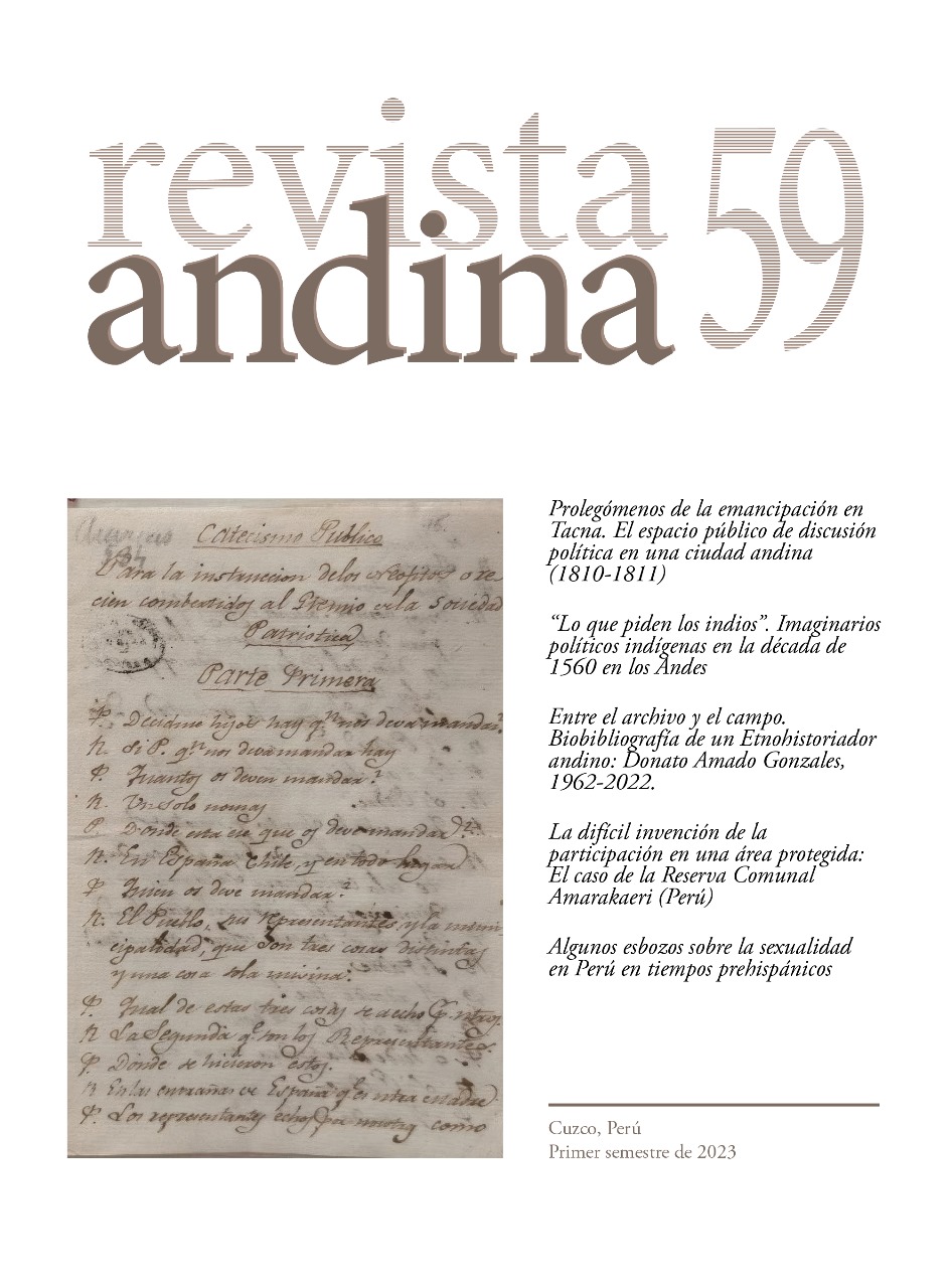 					Ver Núm. 59 (2023): Revista Andina N° 59
				