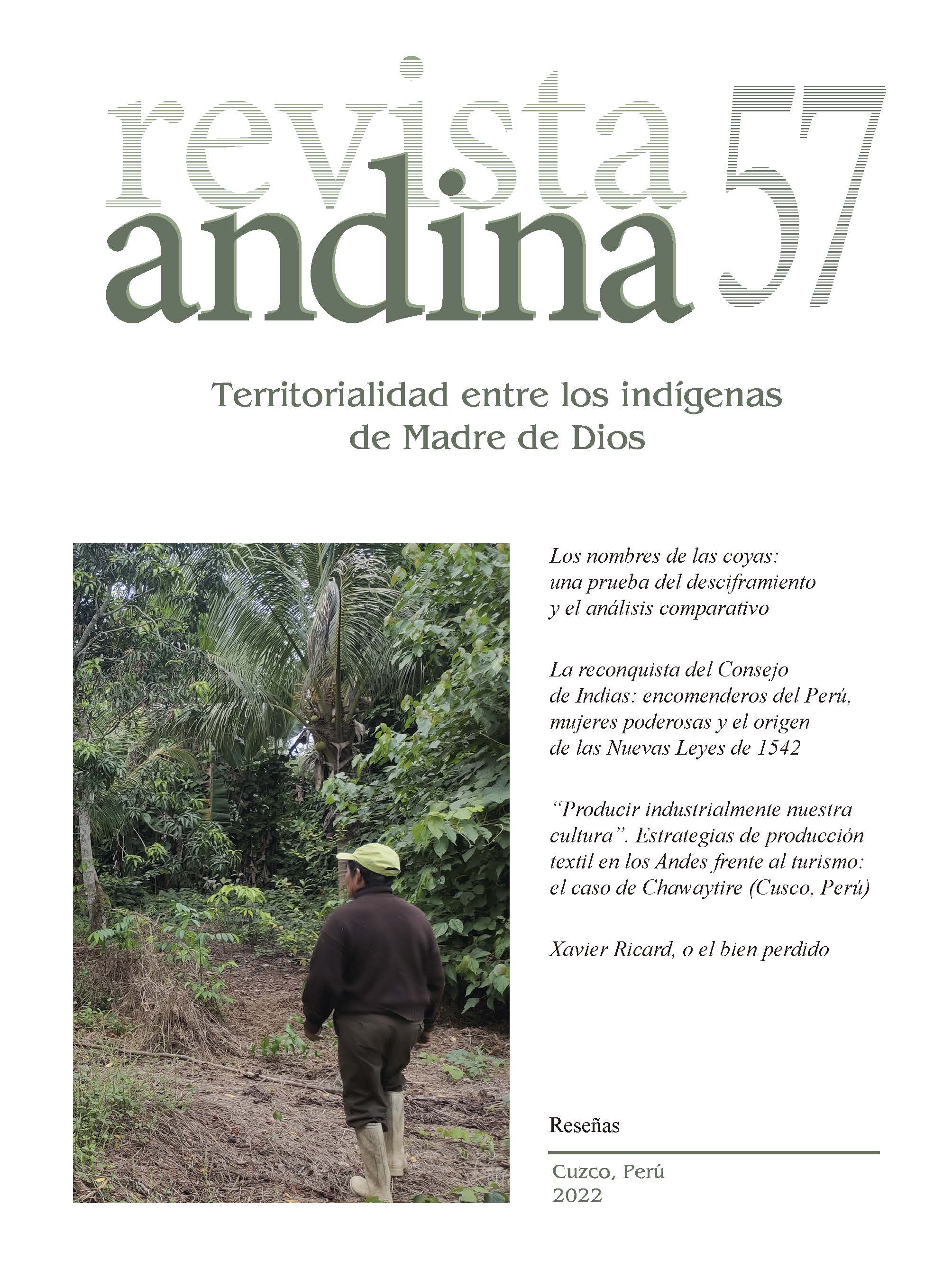 					Ver Núm. 57 (2022): Revista Andina N° 57
				